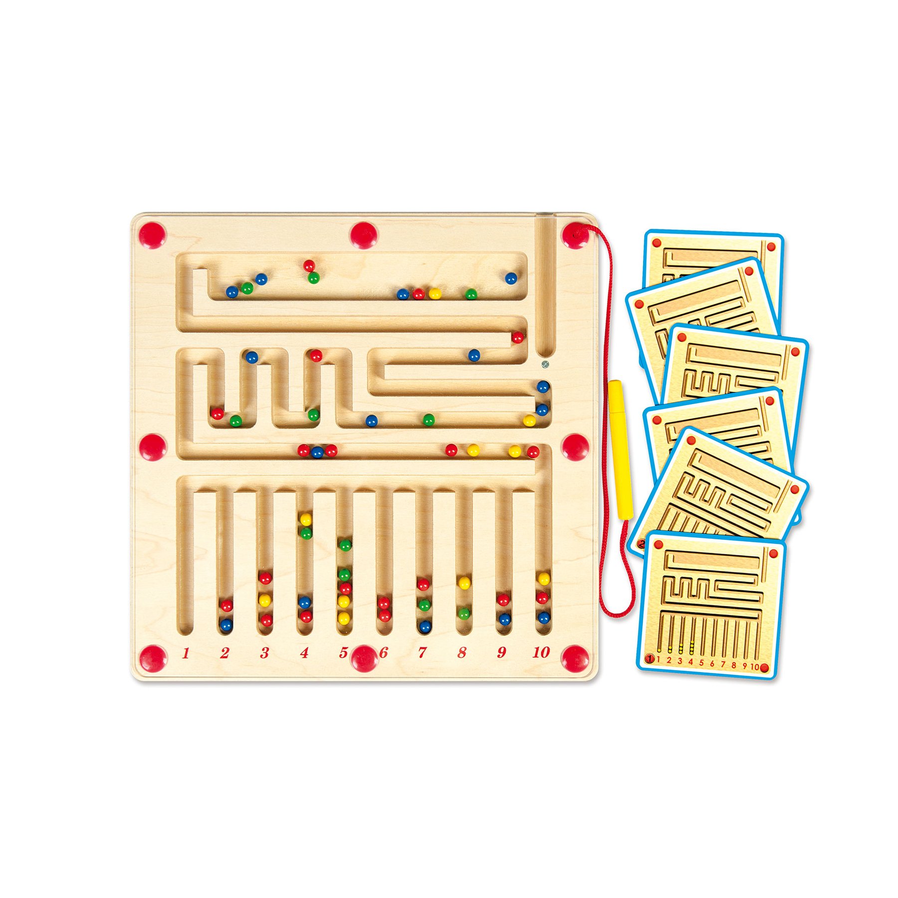 Nowa Szkola Maze board, magnetic, with numbers, 29.5 x 29.5 cm