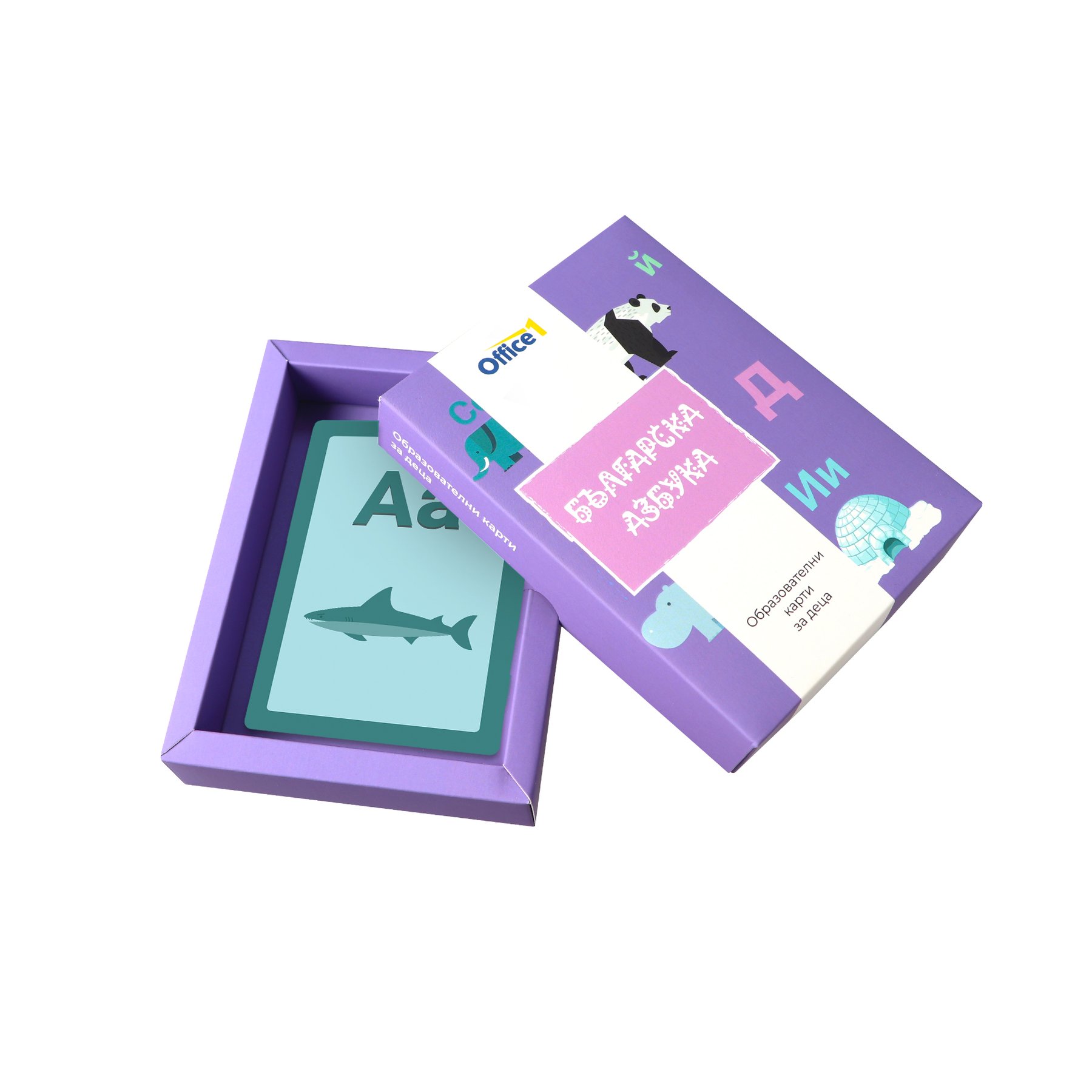 Office 1 Educational cards - Bulgarian alphabet, 30 pcs