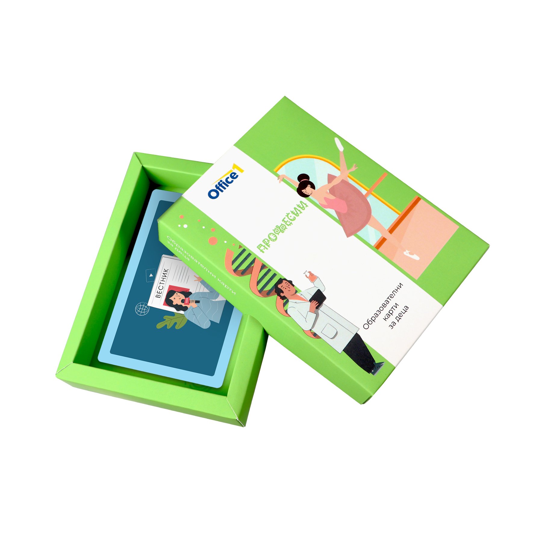 Office 1 Educational cards - Professions, 40 pcs