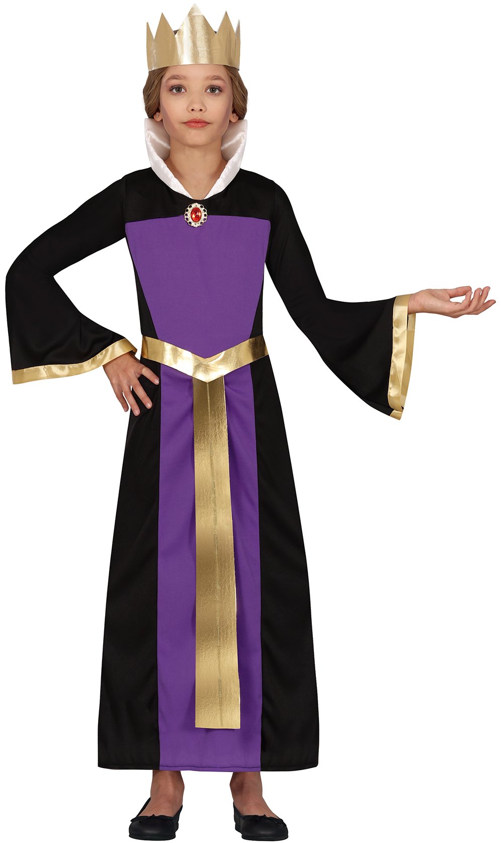 Queen Costume, purple, for children 10-12 years