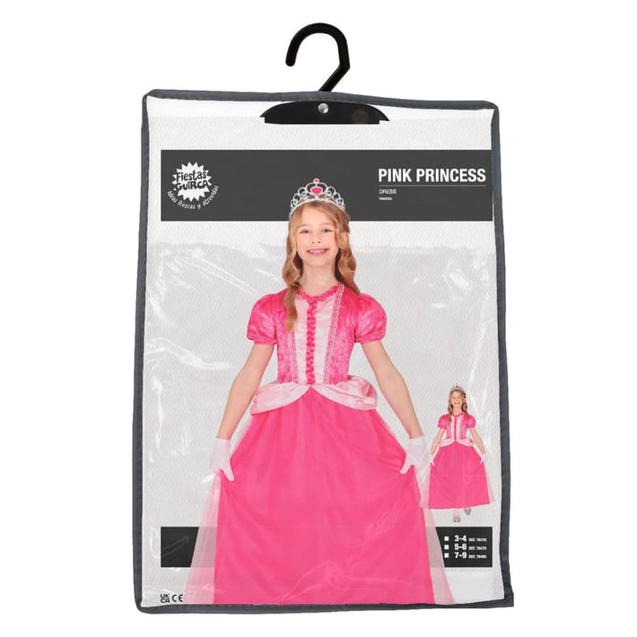 Princess costume, for children 10–12 years, pink