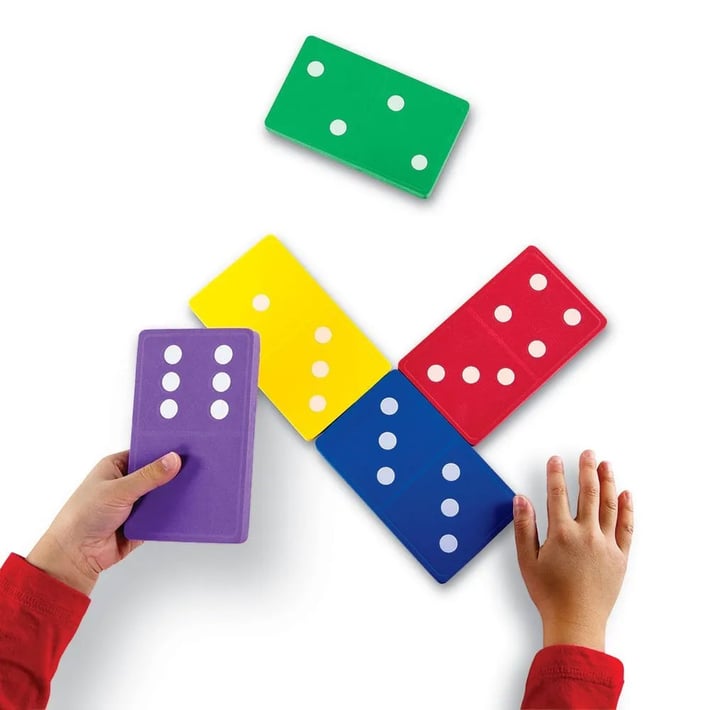 Learning Resources Домино, от пяна, голямо, 28 части