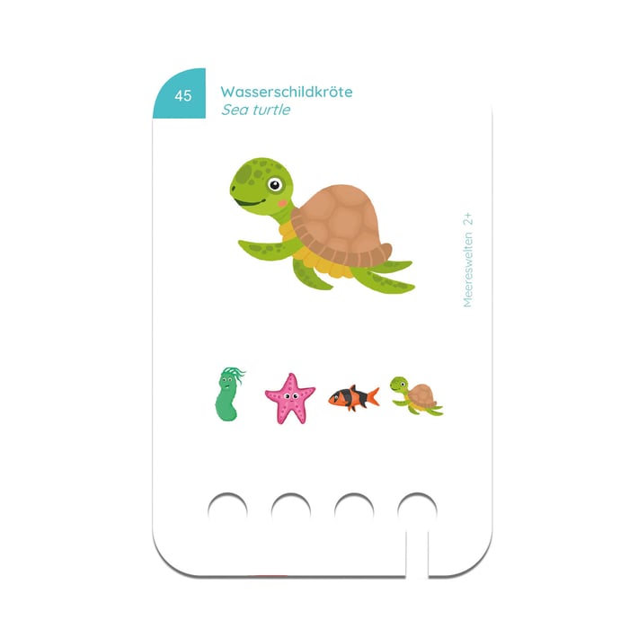 Educational Cards for Puncho Box – Sea World, 2+ years