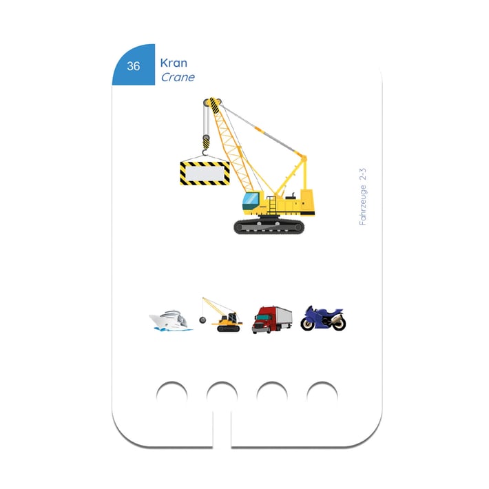 Educational Cards for Puncho Box – Vehicles, 2–3 years