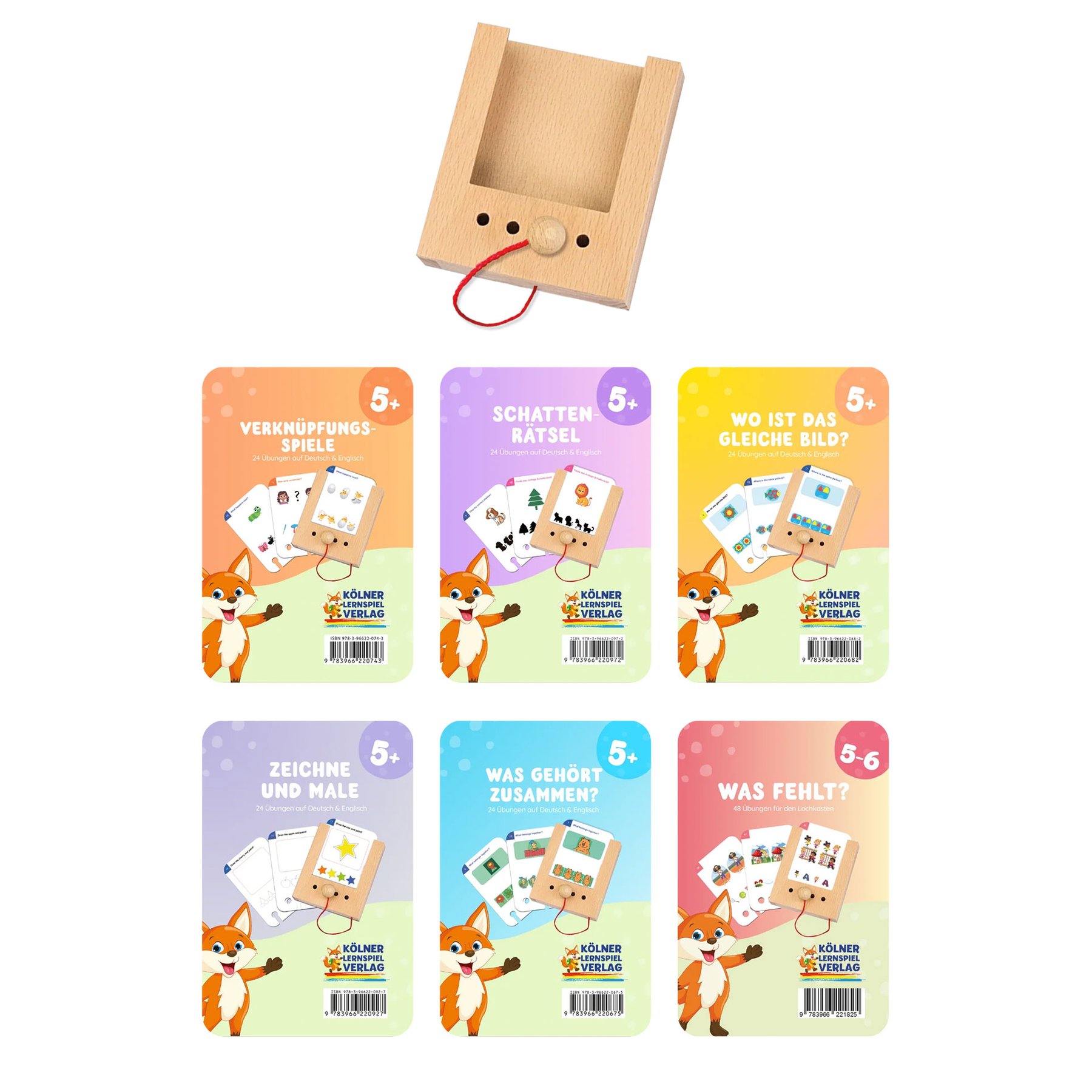 Puncho Starter Set – 6 Educational Card Sets, with box included, age 5+