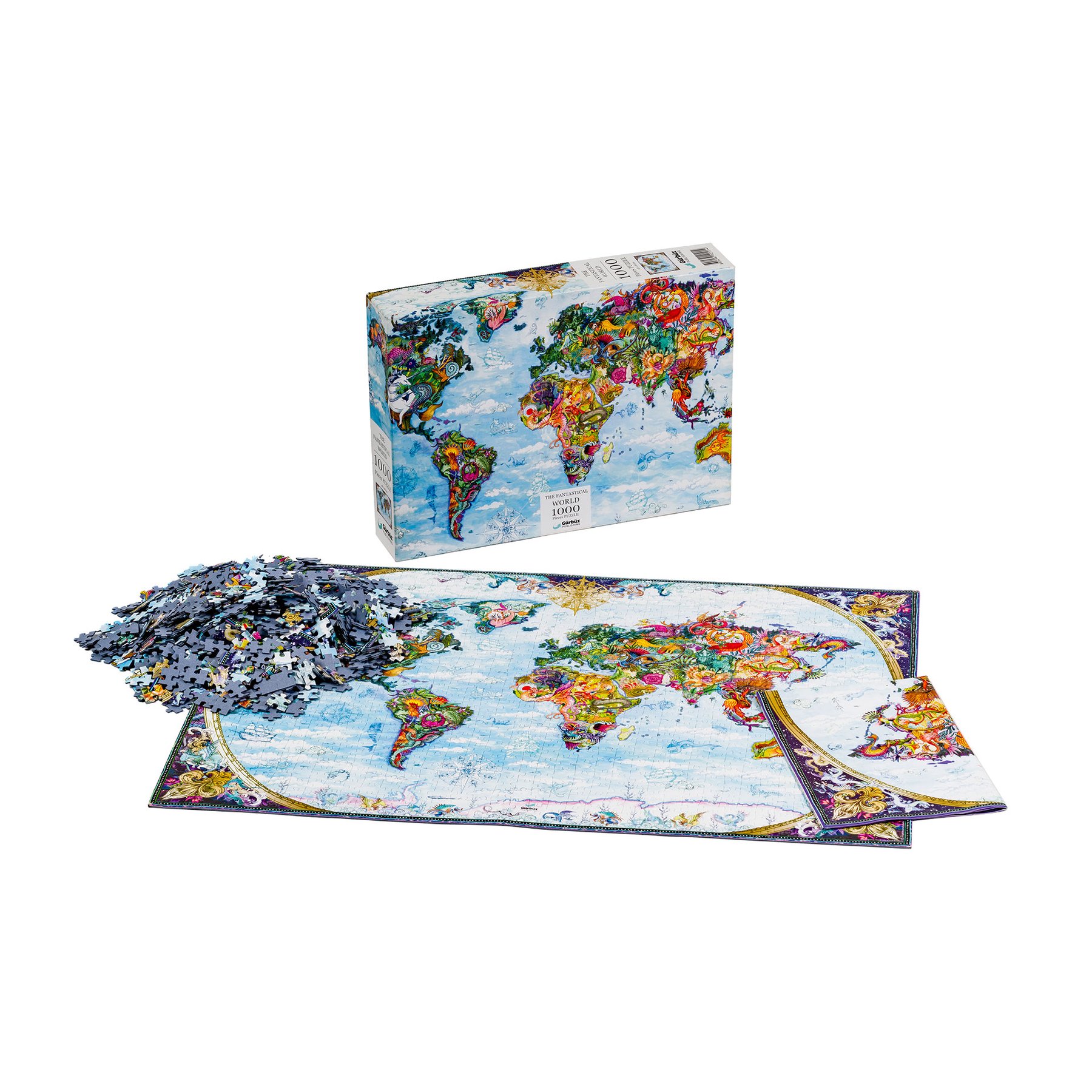 Puzzle, fantasy, with map, 1000 pcs
