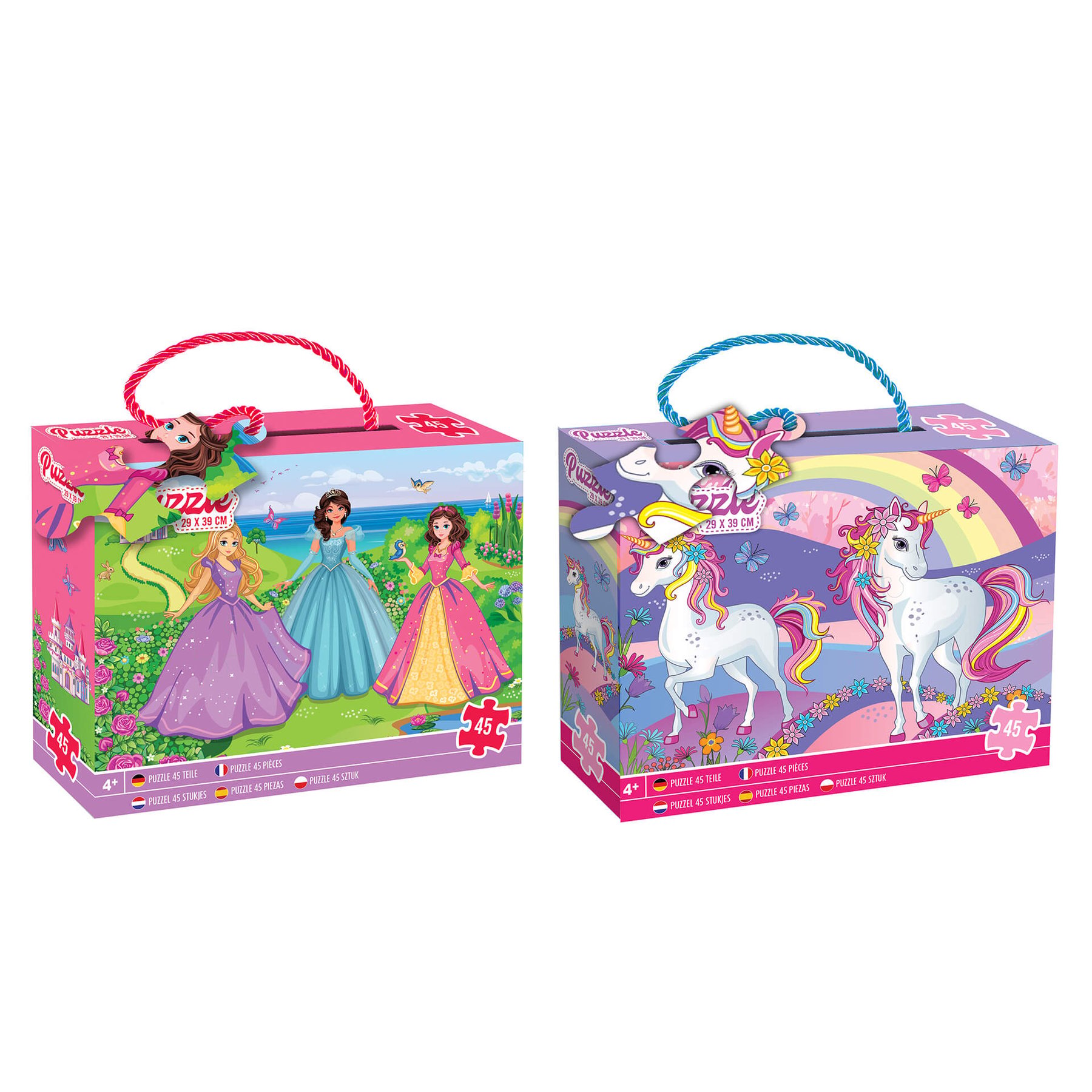 Moxy Puzzle for girls, 39 x 29 cm, 45 pieces, assorted, pack of 48