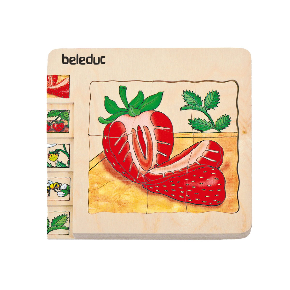 Beleduc Puzzle Strawberry, layered, wooden