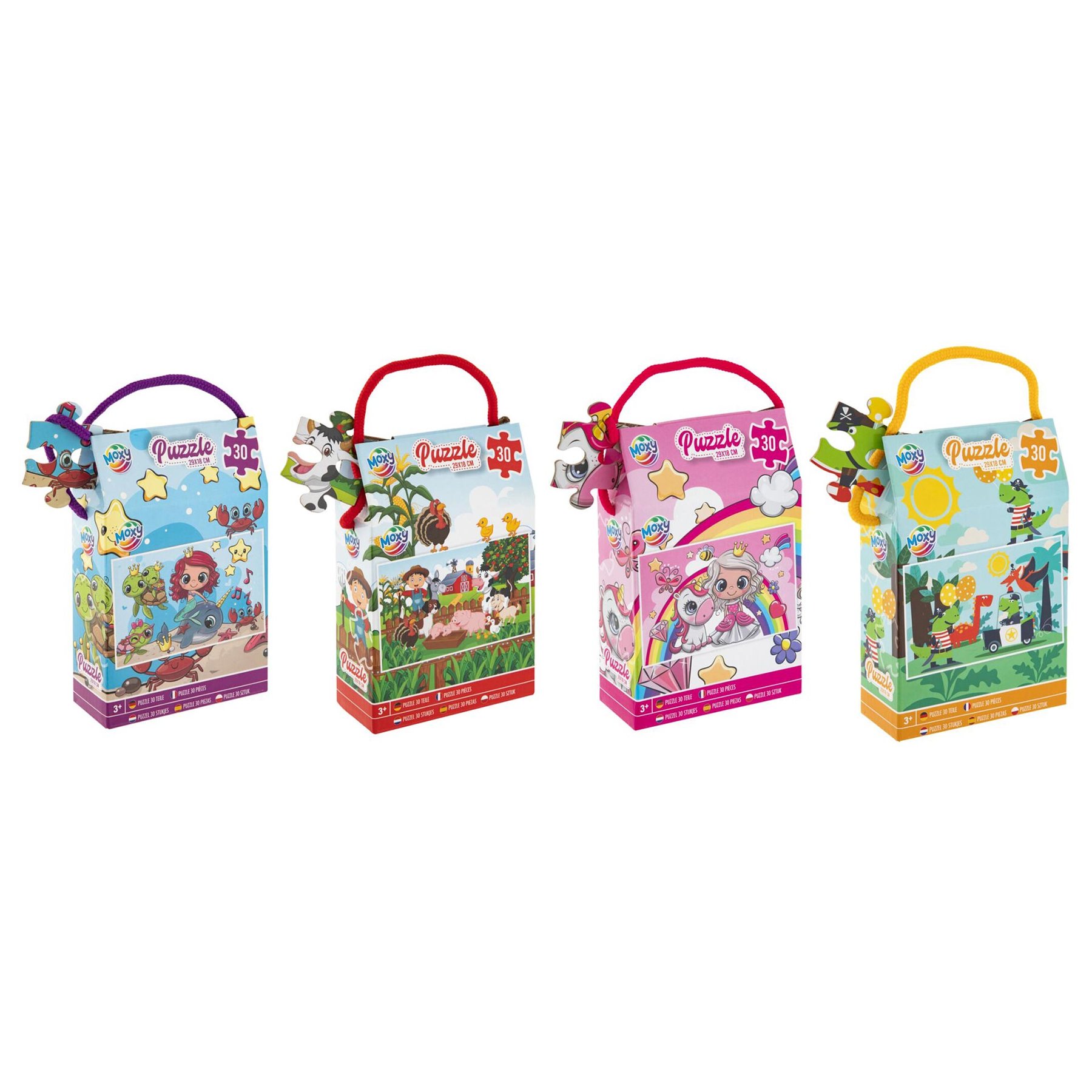 Moxy Puzzle, 30 pieces, 29 x 18 cm, assorted, 48 pieces