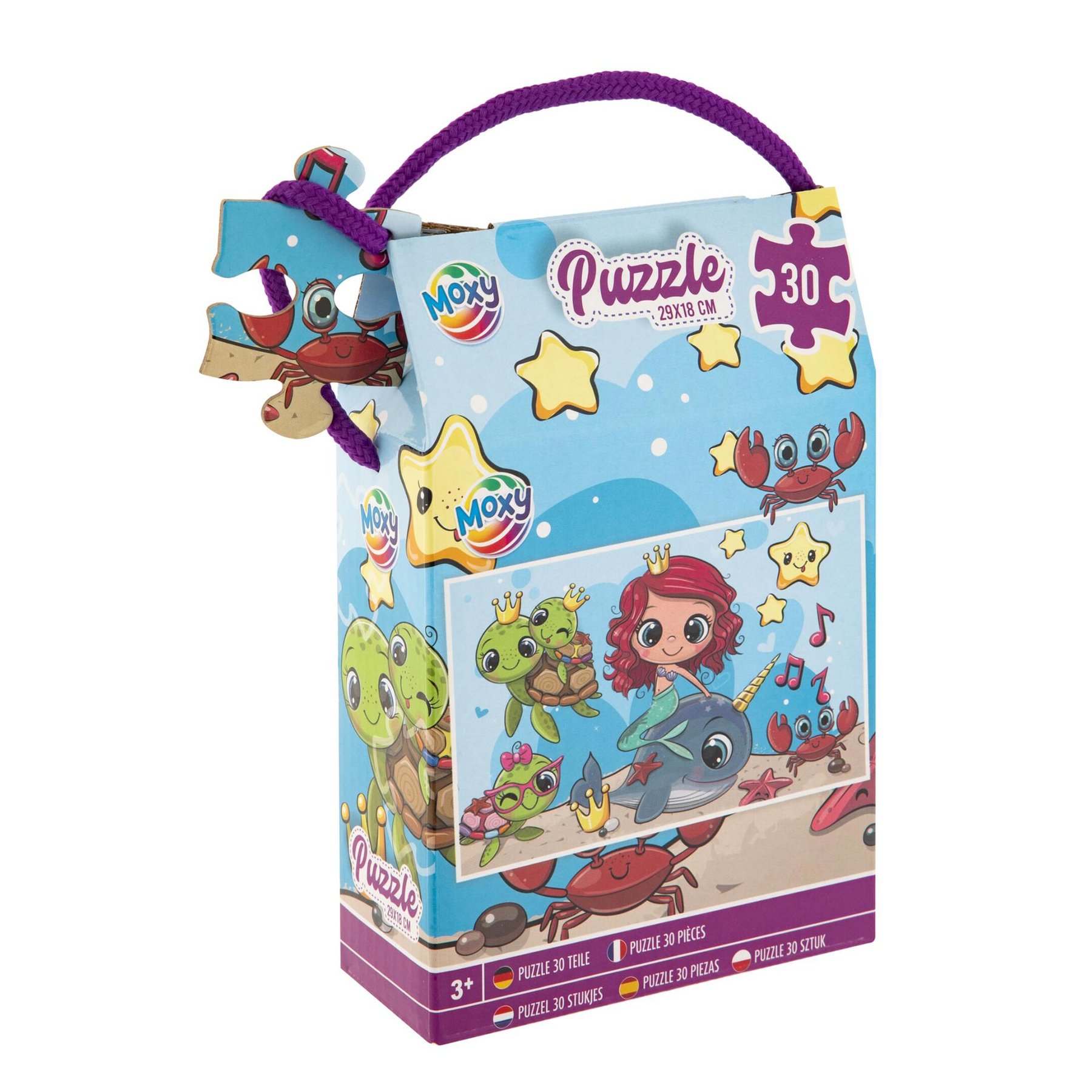 Moxy Puzzle Mermaid, 30 pieces, 29 x 18 cm