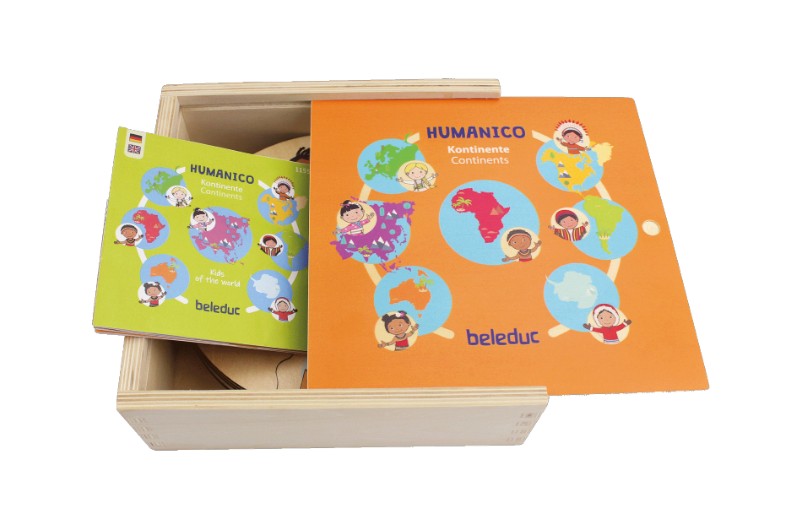 Puzzle Beleduc Continents, wooden