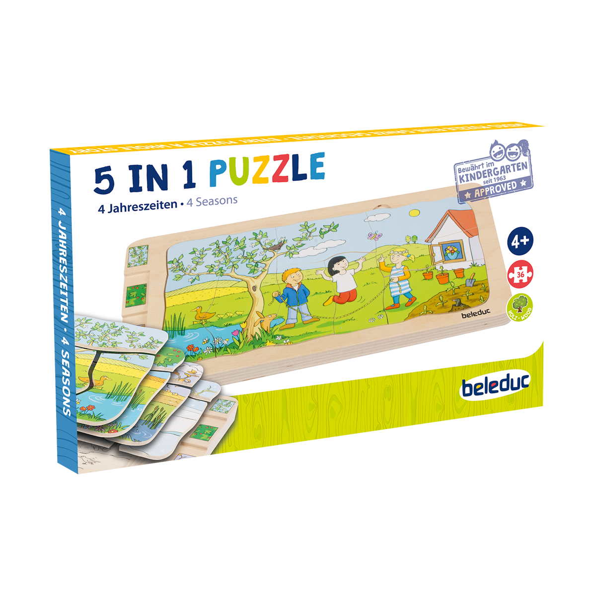 Layer puzzle Beleduc Four Seasons, wooden
