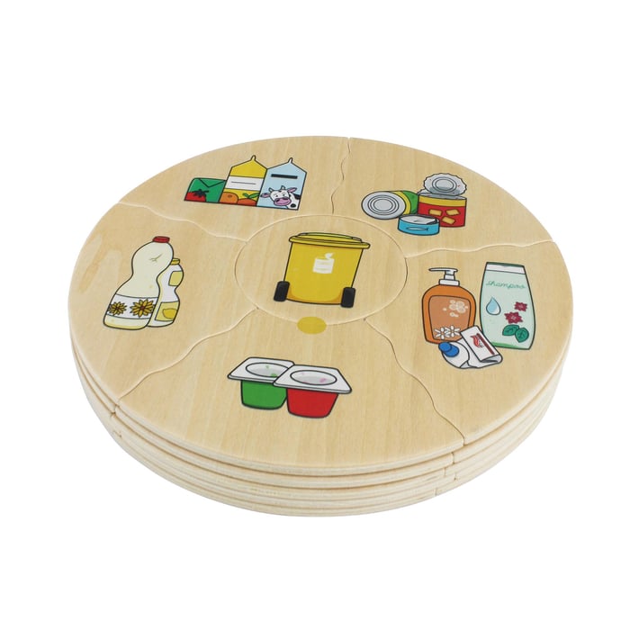 Beleduc Пъзел Разделяне на отпадъците, дървен