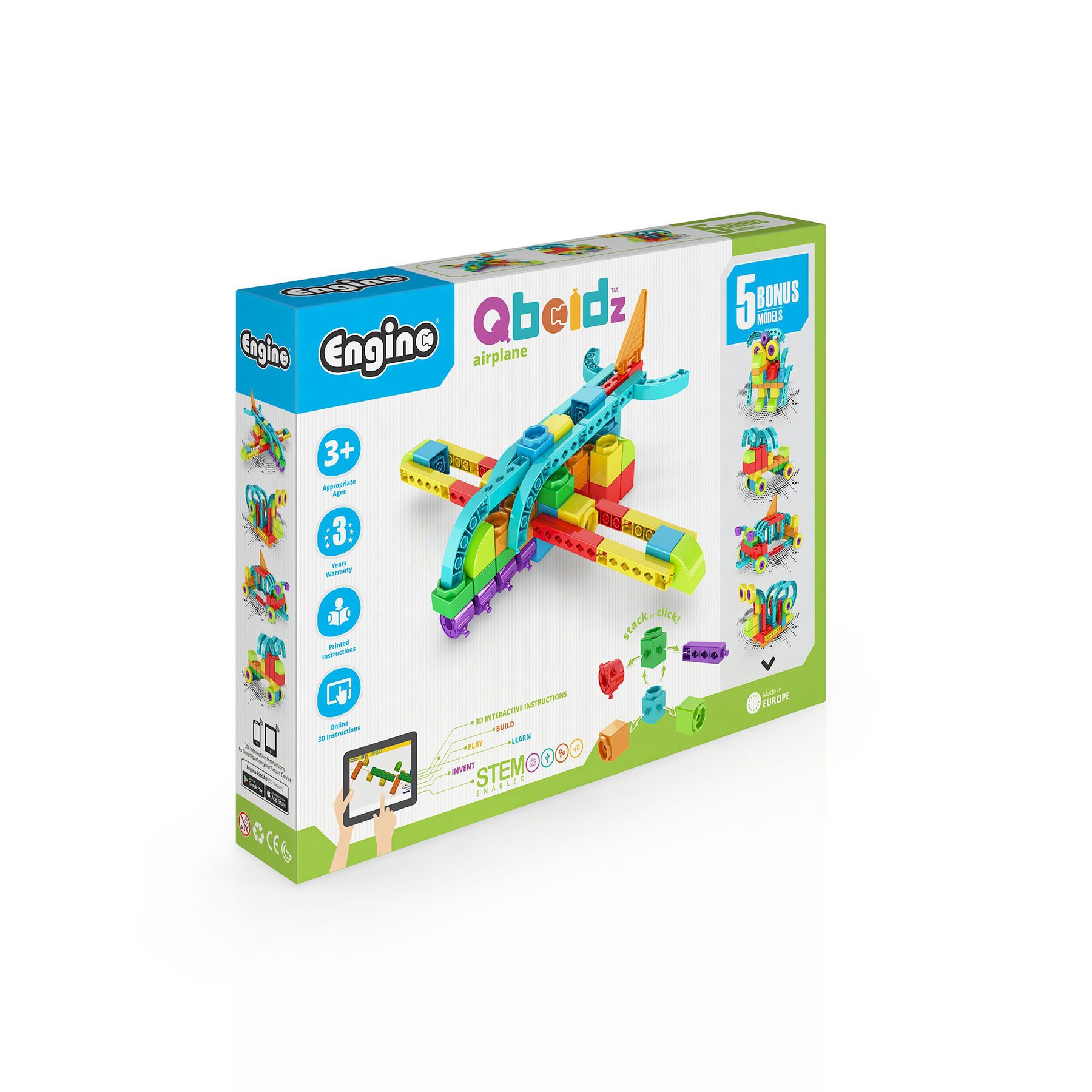 Engino Constructor Qboidz – Airplane, 5 in 1