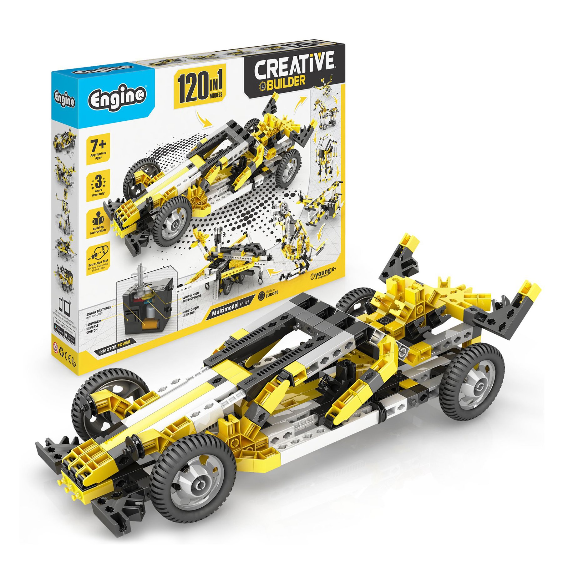 Engino Construction set Creative Builder Motorized, 120 in 1