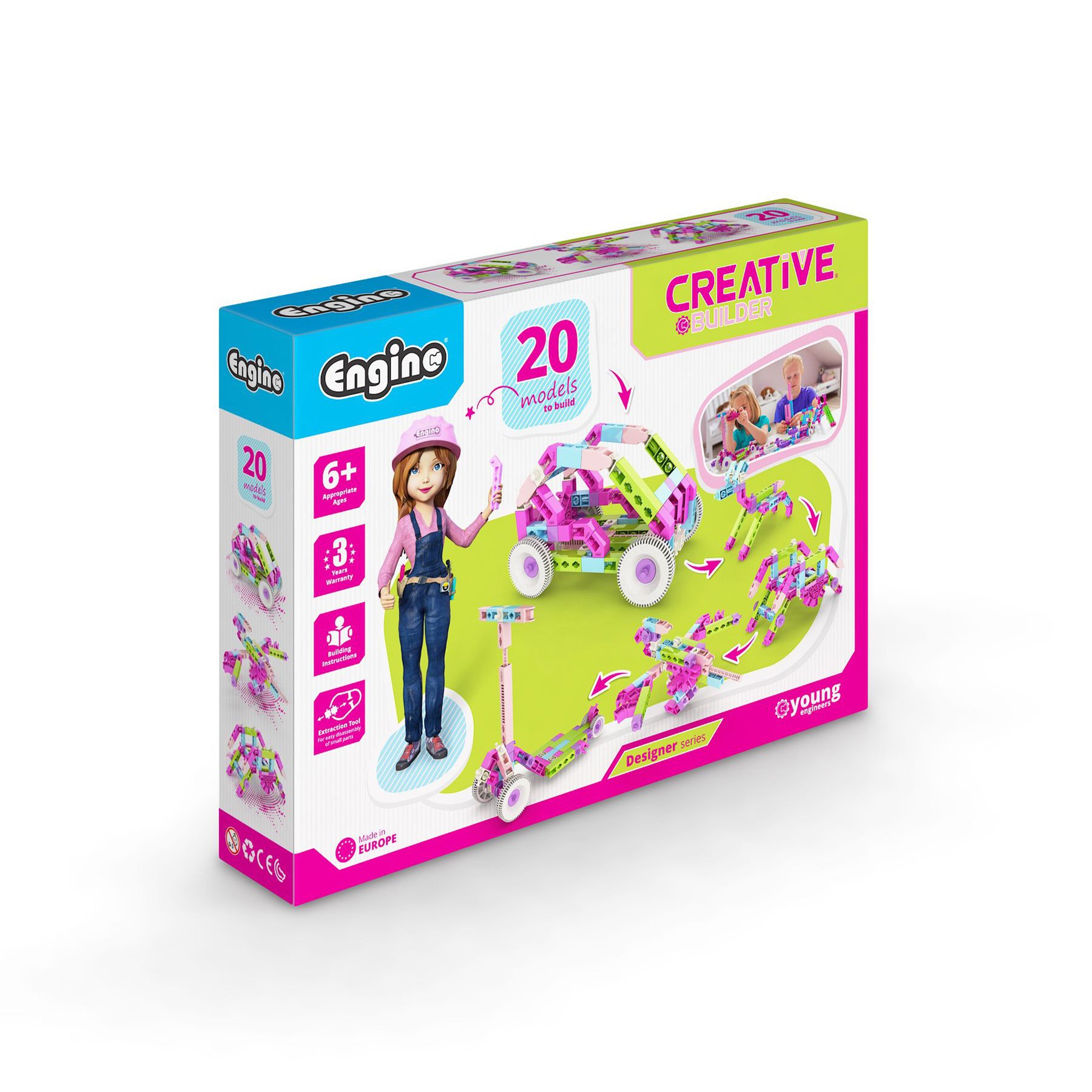 Engino Construction set Creative Builder, 20 models for girls