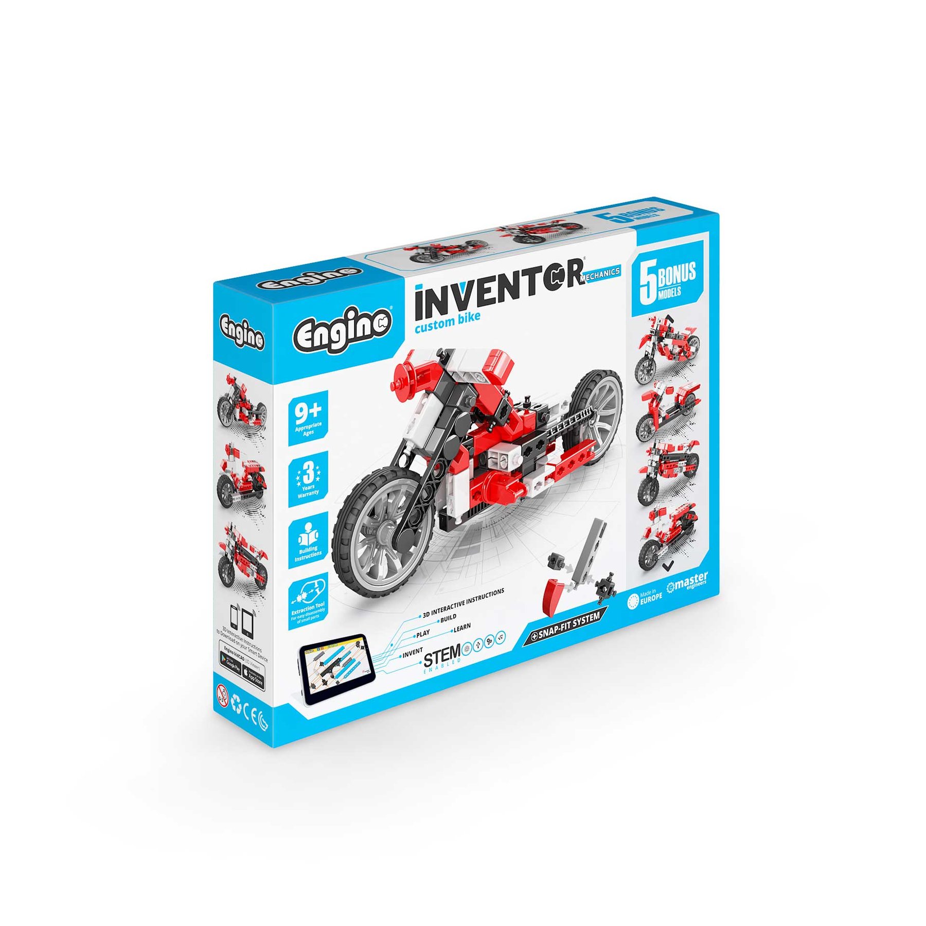 Engino Constructor Inventor Mechanics – Bicycle, 5-in-1