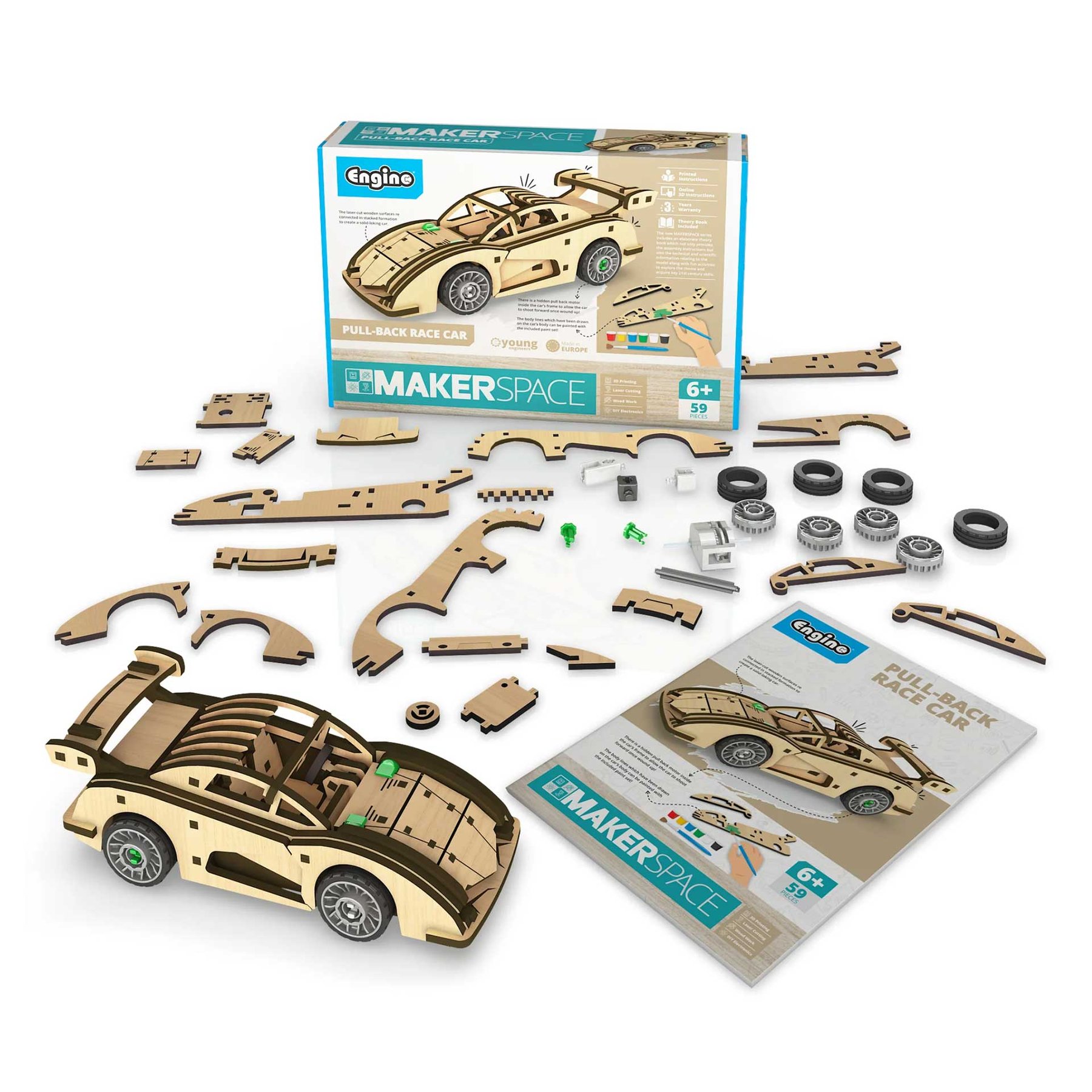 Engino Construction set Makerspace DIY - Racing car