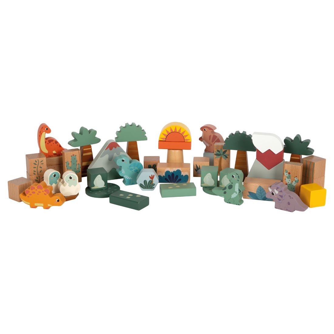 Small Foot Construction set Dinosaur, wooden, 50 pcs