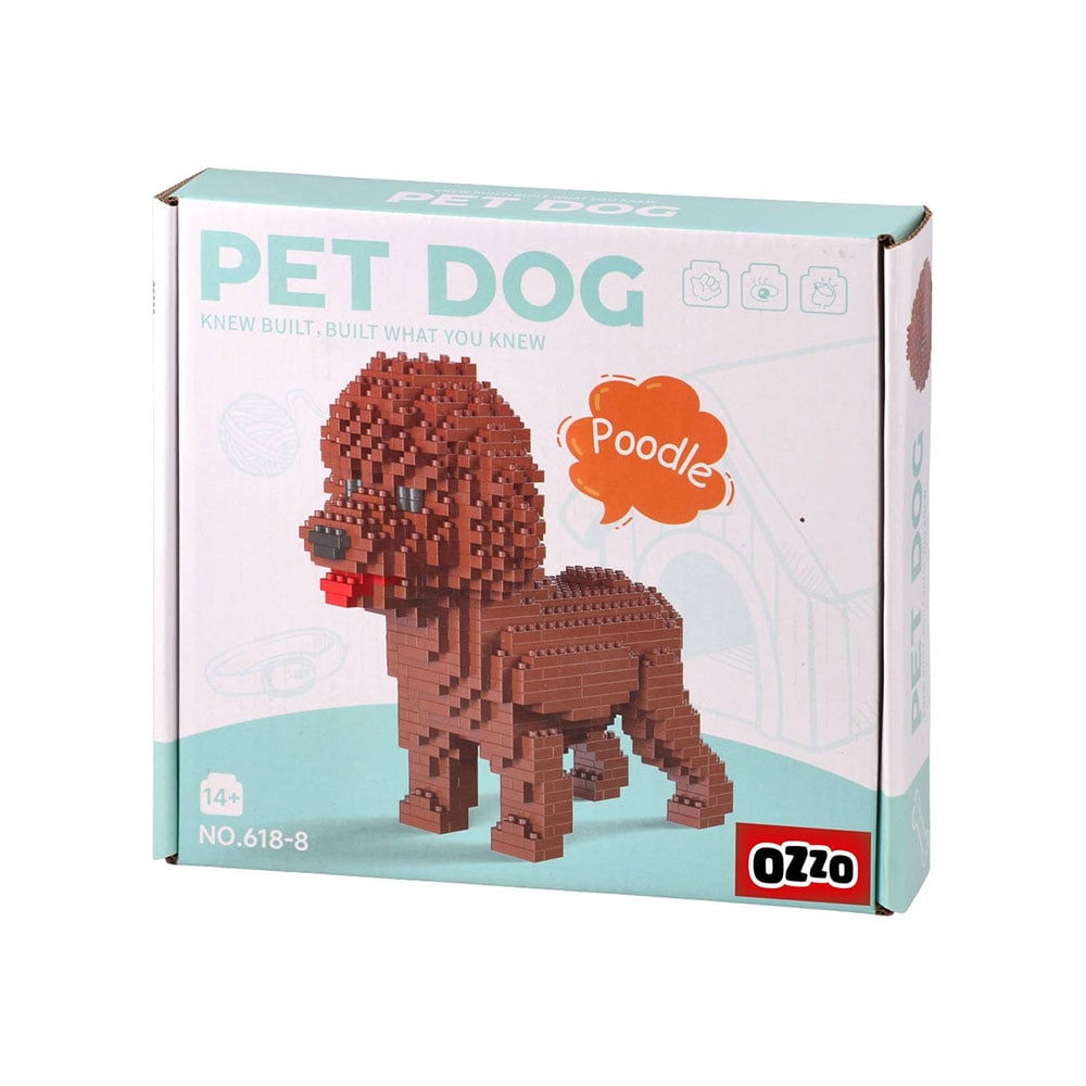 Ozzo Brown Poodle Construction Set, 72 pcs