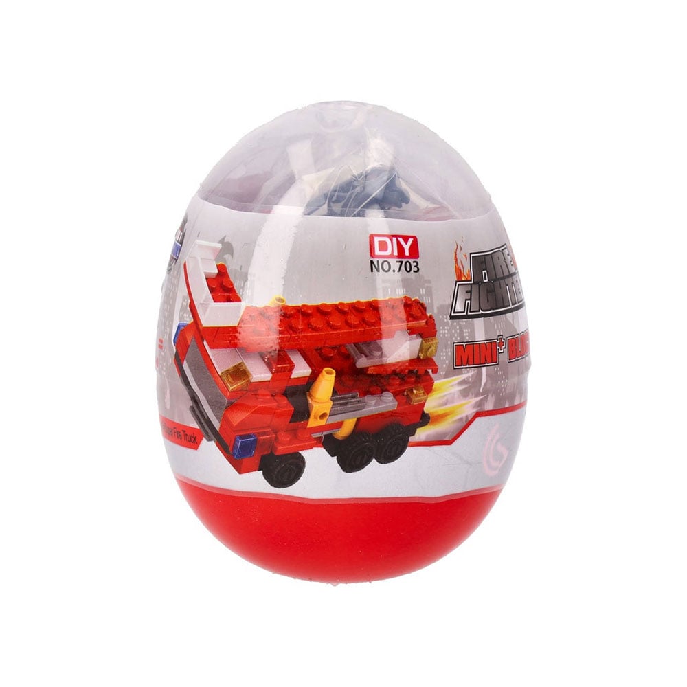 Ozzo Fire Station Surprise Egg Construction Set