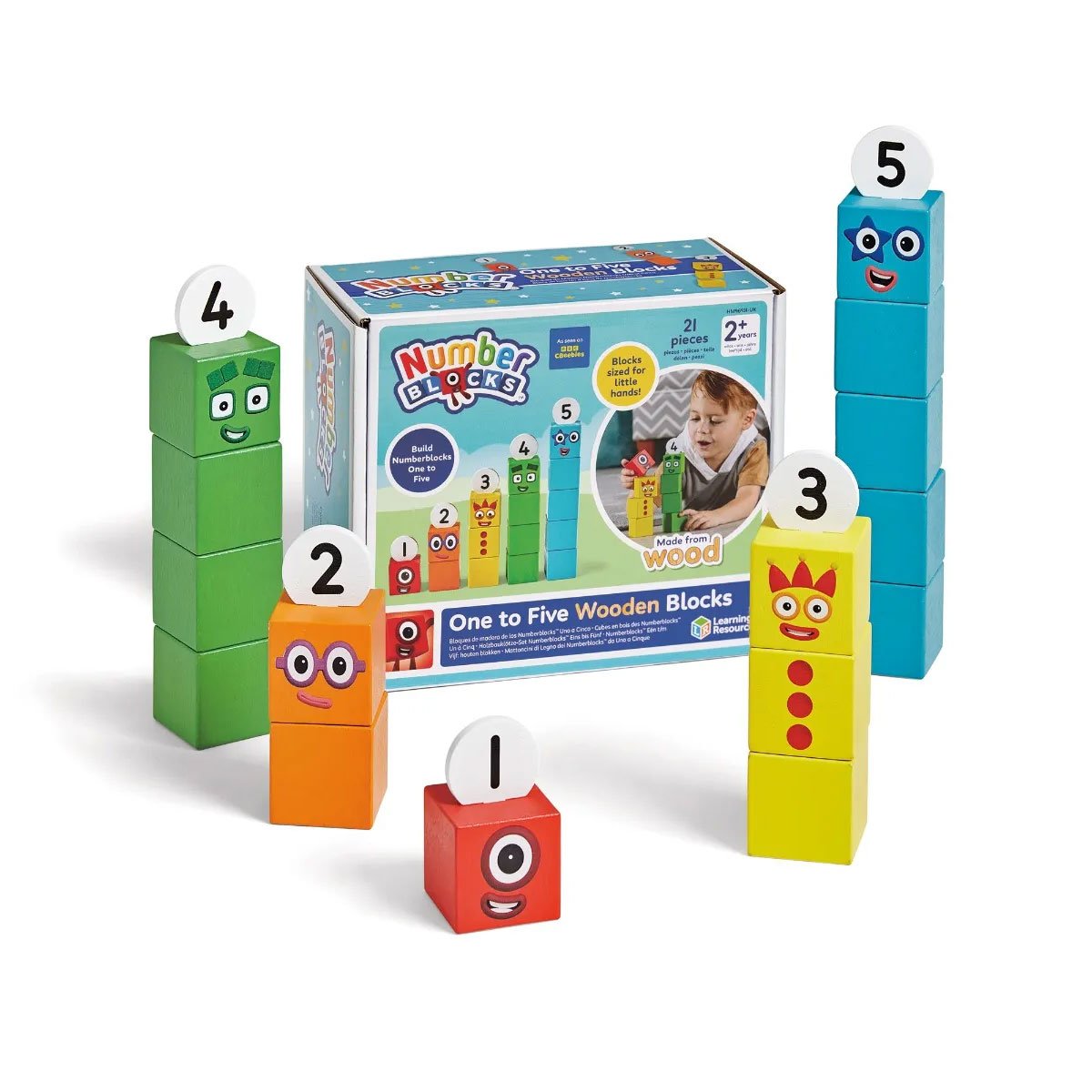 Learning Resources Numberblocks wooden blocks set, from 1 to 5