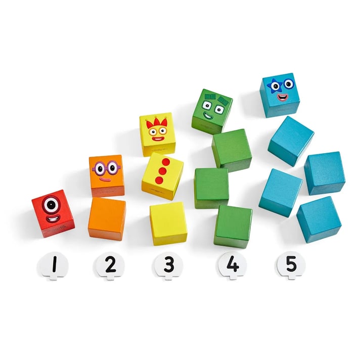 Learning Resources Комплект дървени кубчета Numberblocks, от 1 до 5