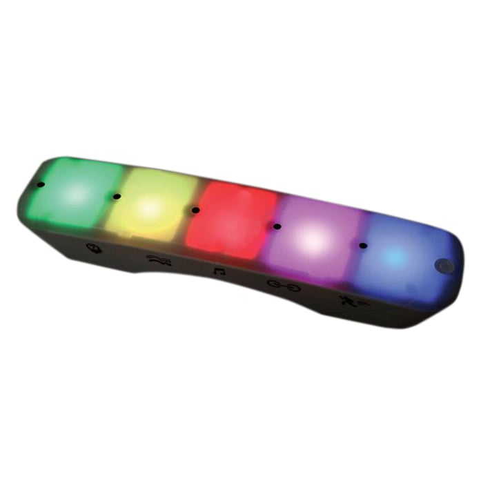 Nowa Szkola Panel of colored cubes, illuminated, 30 x 6.5 x 4.5 cm