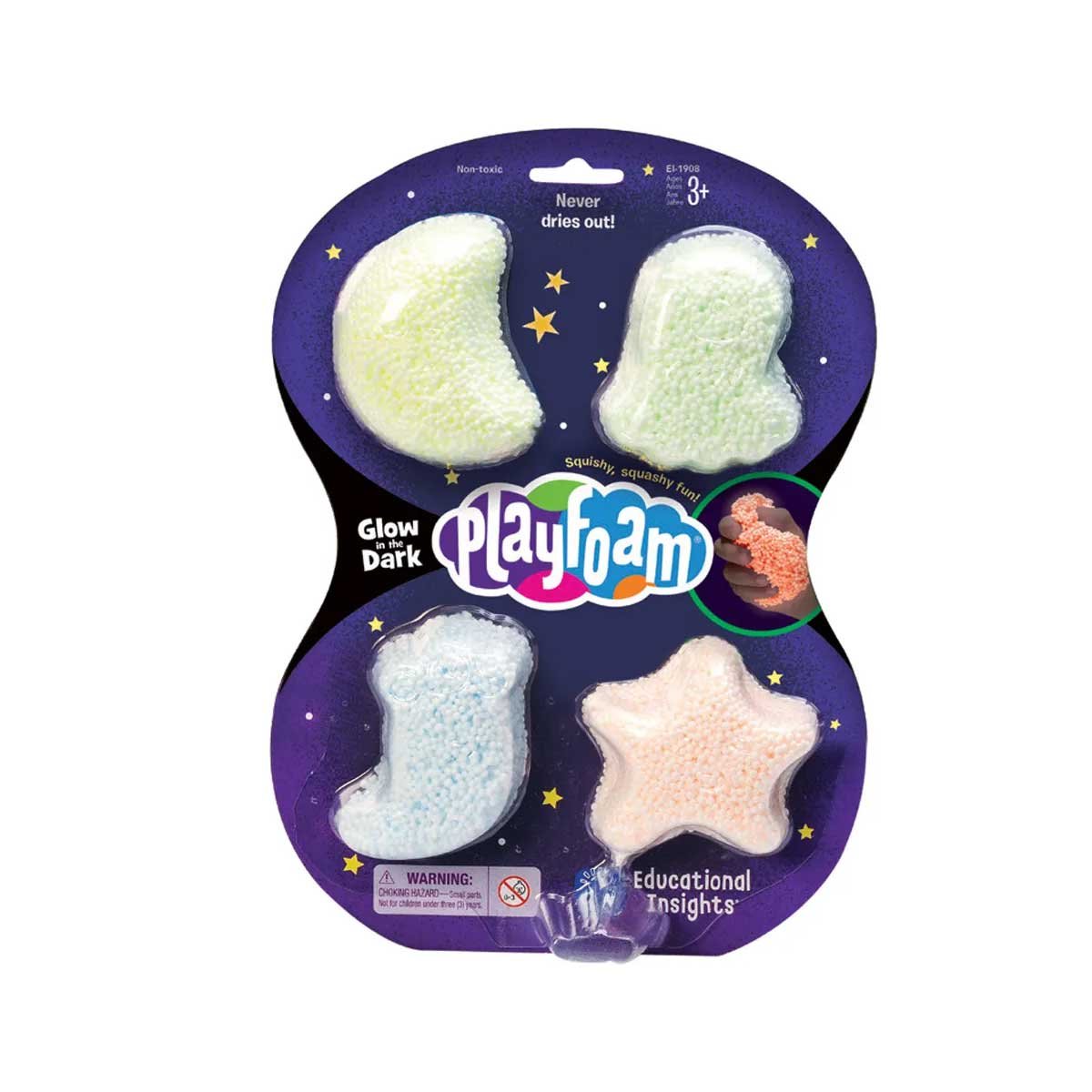 Learning Resources Play foam, glow in the dark, 4 pcs