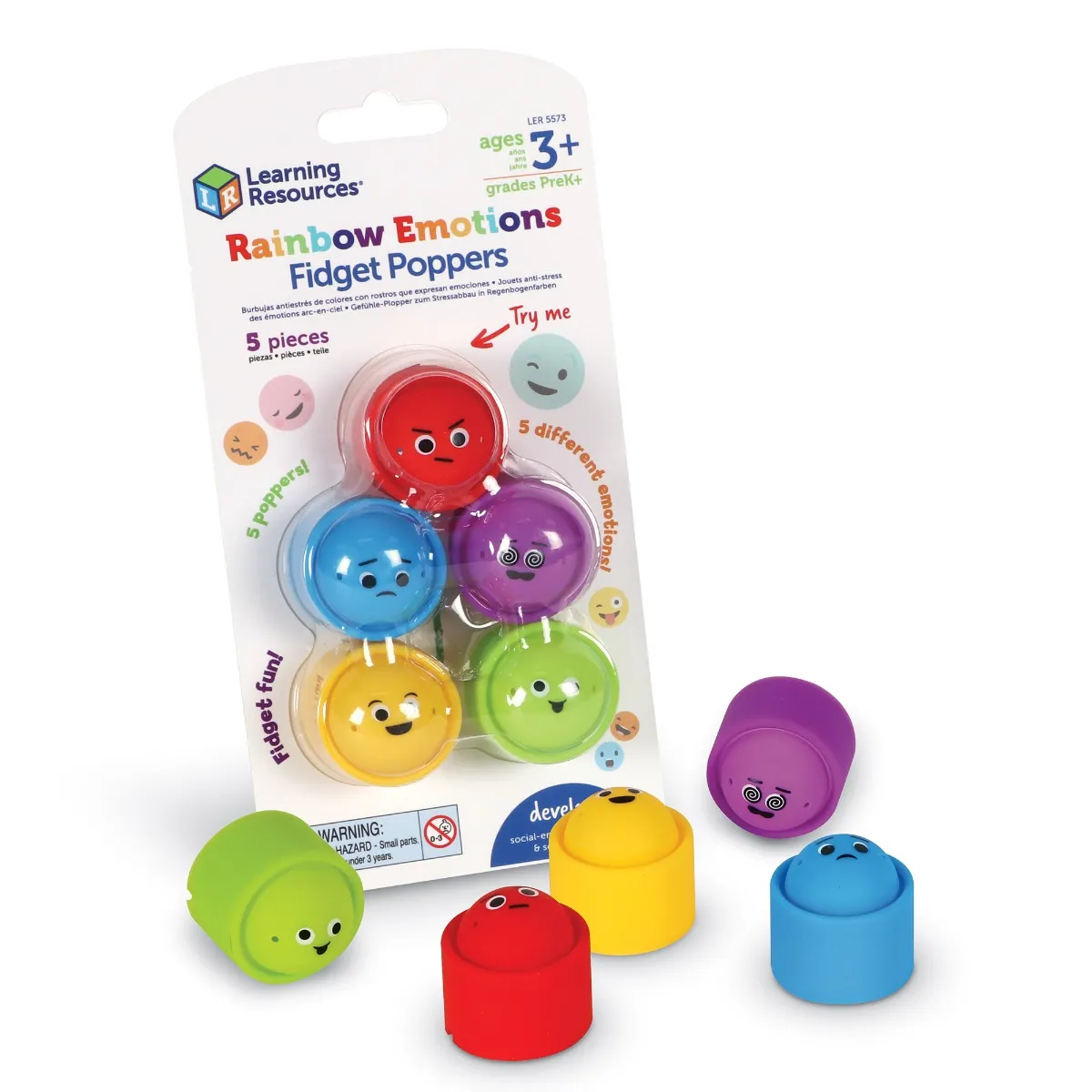 Learning Resources Pop-It Set - Emotions, 5 pieces