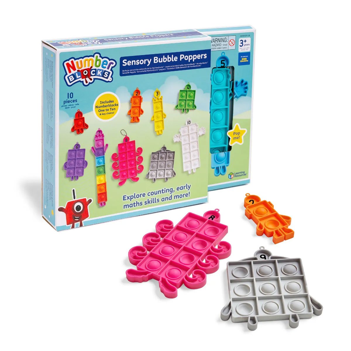 Learning Resources Pop-it Numberblocks set, 10 pcs