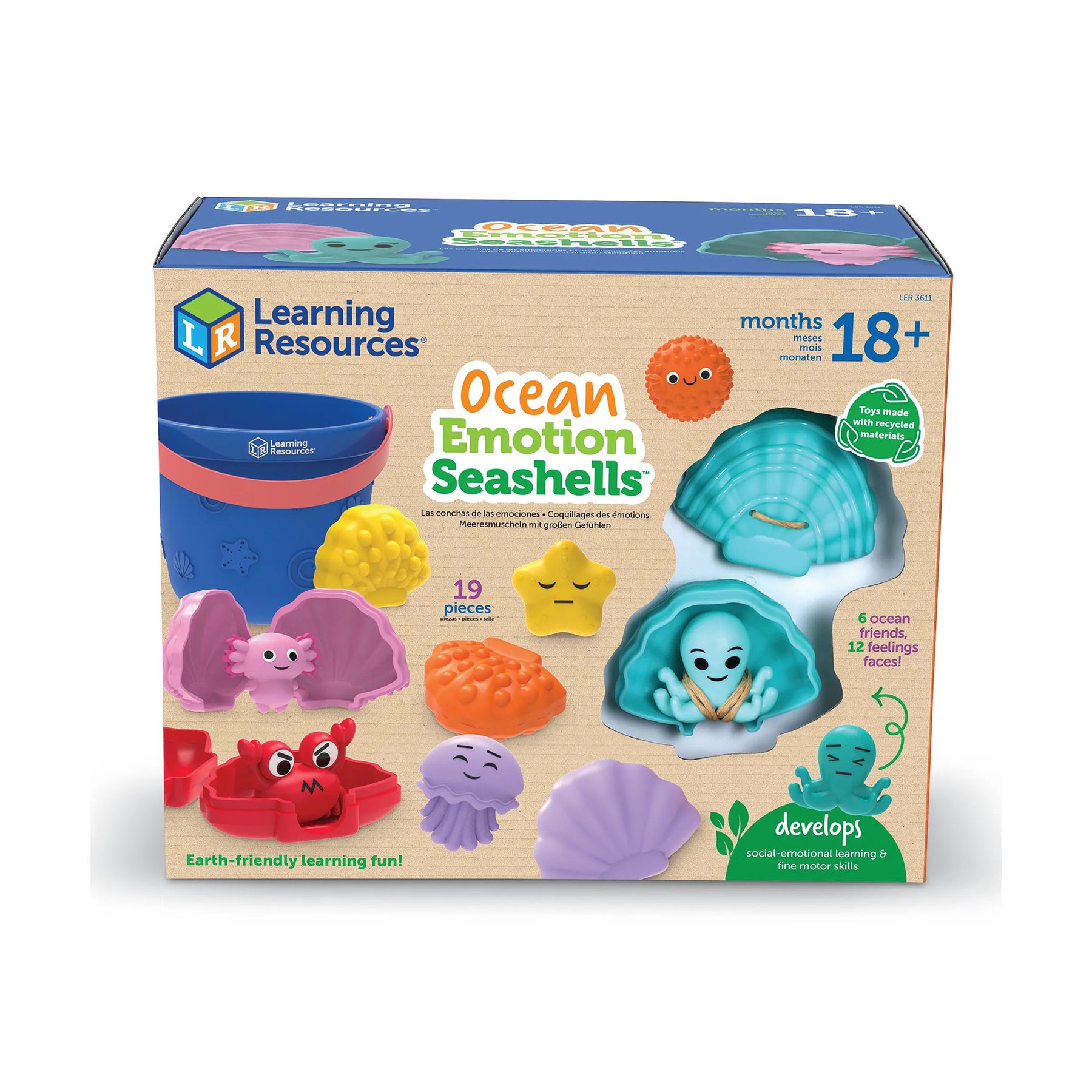 Learning Resources Sensory set Ocean friends shells