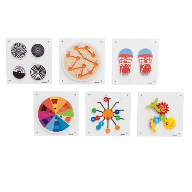 Nowa Szkola Manipulative Boards Set, wooden, 6 pcs