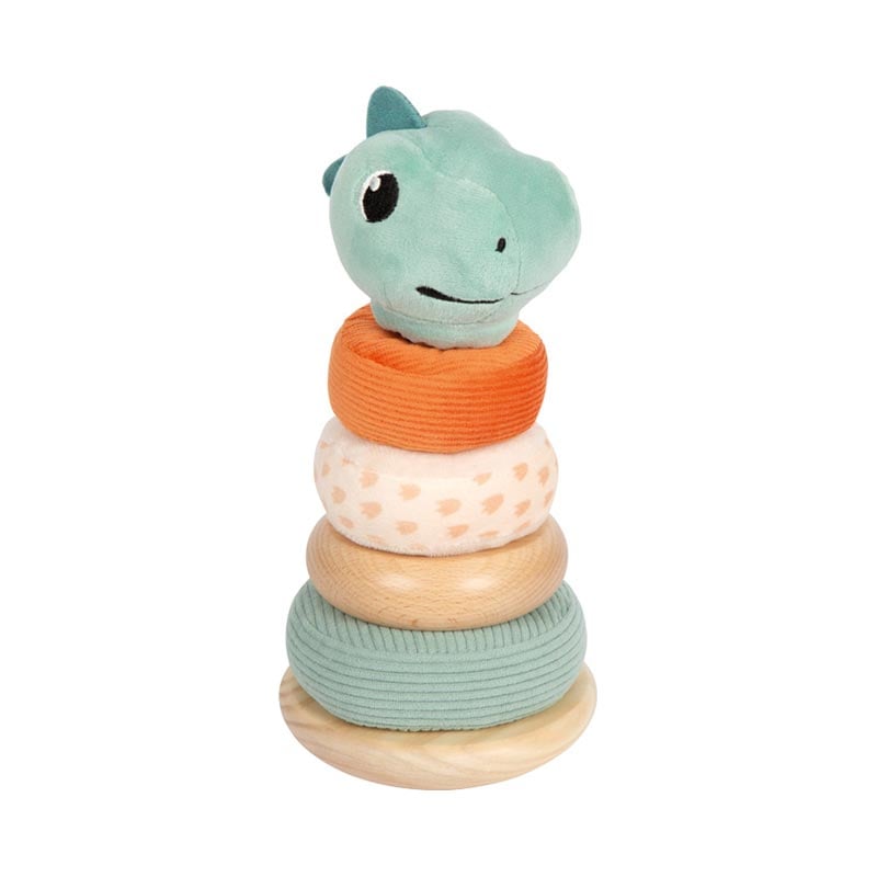 Small Foot Stacking Tower Dinosaur, wood & plush