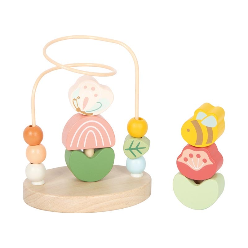 Small Foot Tiny Friends Toy, with maze and beads, wooden