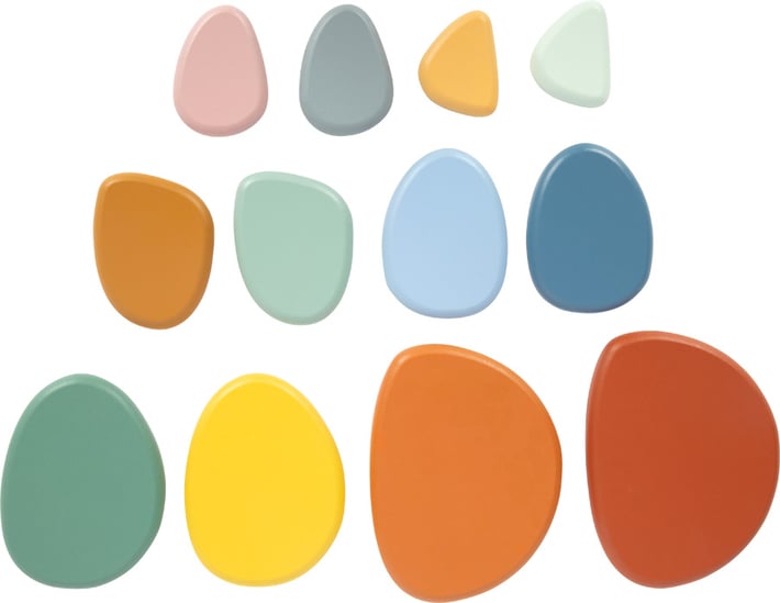 Small Foot Комплект речни камъни за баланс, 12 броя