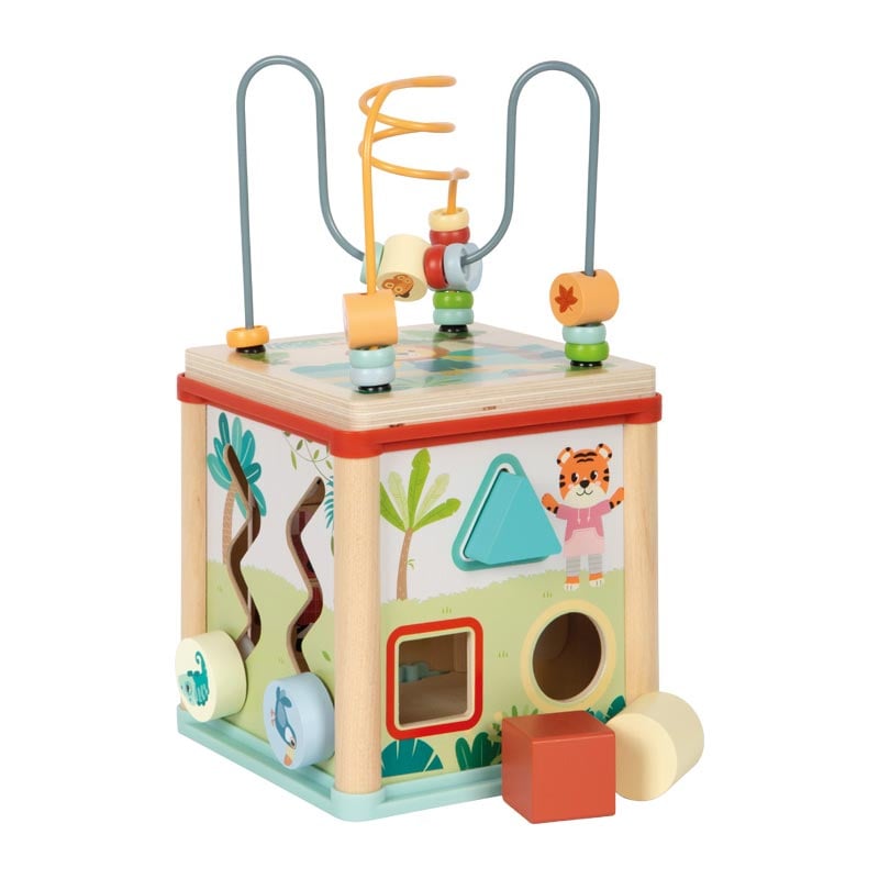 Small Foot Jungle Activity Cube, didactic, wooden, 15 х 15 х 29.5 cm