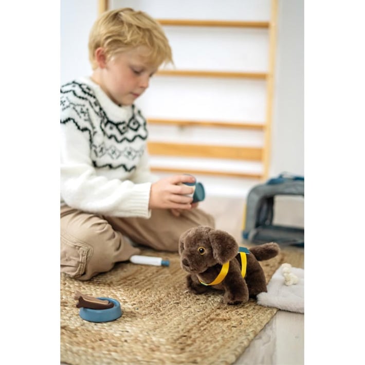 Small Foot Puppy with carrying bag, with included care accessories