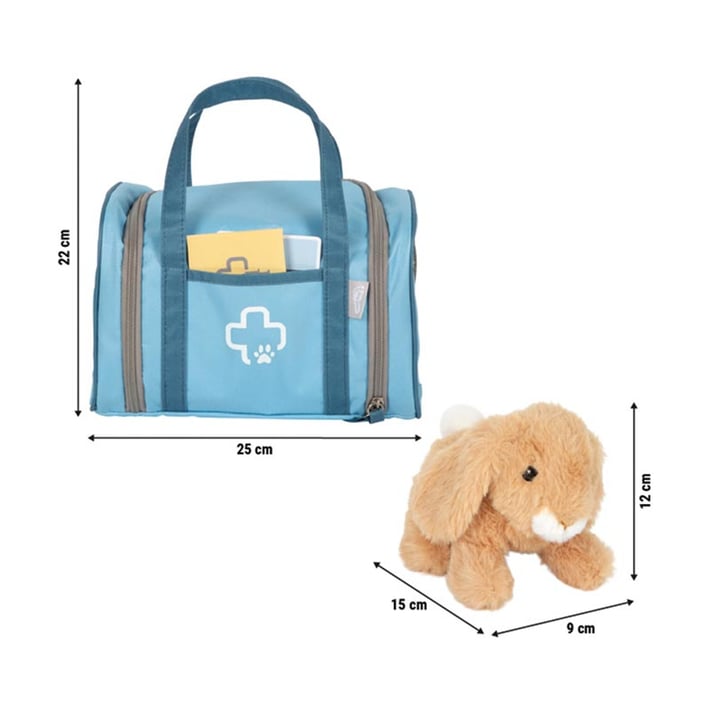 Small Foot Veterinary Bag, with medical equipment and bunny