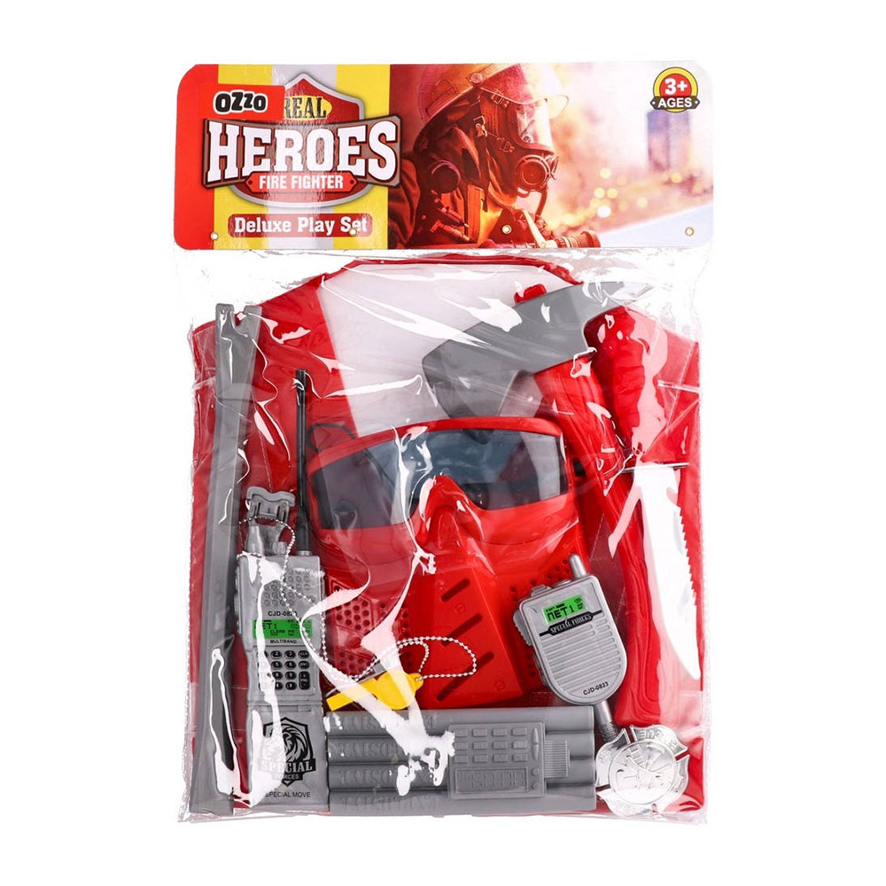 OZZO SET FIREFIGHTER COSTUME AND ACCESSORIES
