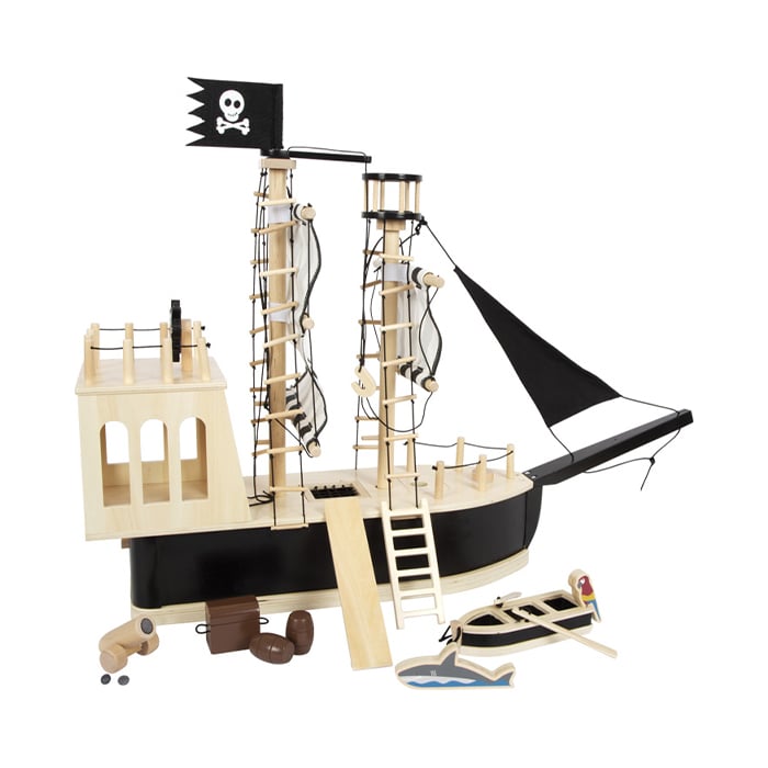 Small Foot Pirate ship, wooden, 77 x 18 x 58 cm