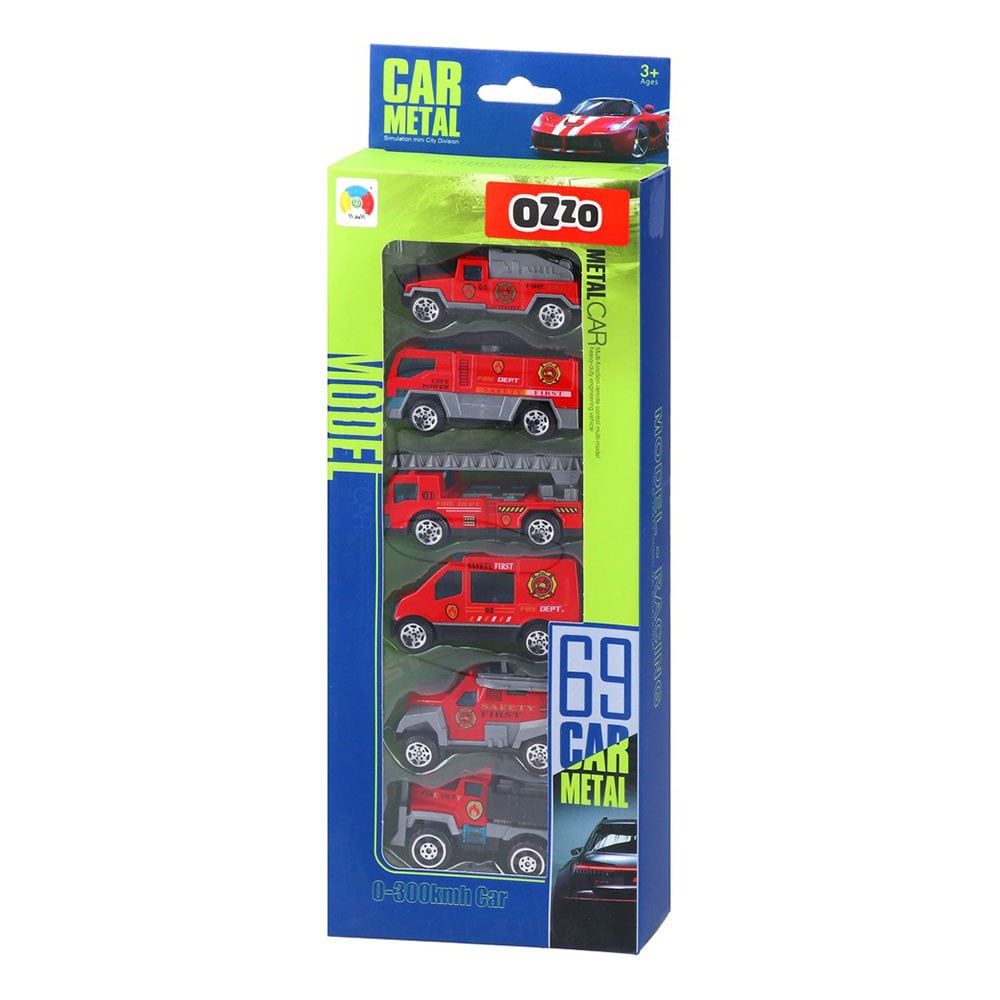 Ozzo 002 Die-Cast Car Set, metal, 6 pcs