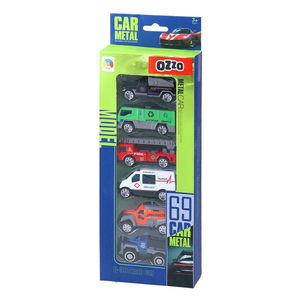 Ozzo 005 Die-Cast Car Set, metal, 6 pcs