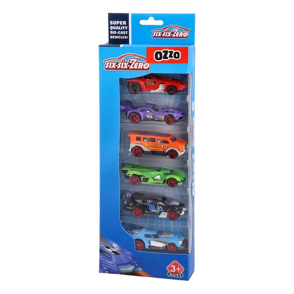 Ozzo 280 Die-Cast Car Set, metal, 6 pcs