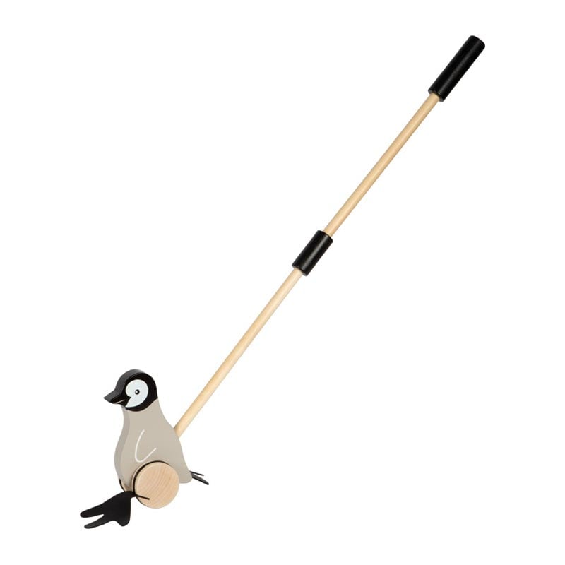 Small Foot Push penguin toy, wooden