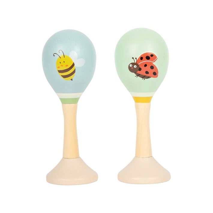 Small Foot Maracas Tiny Friends, wooden, 2 pieces