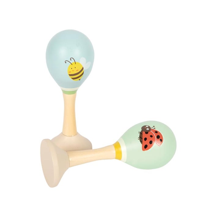 Small Foot Maracas Tiny Friends, wooden, 2 pieces