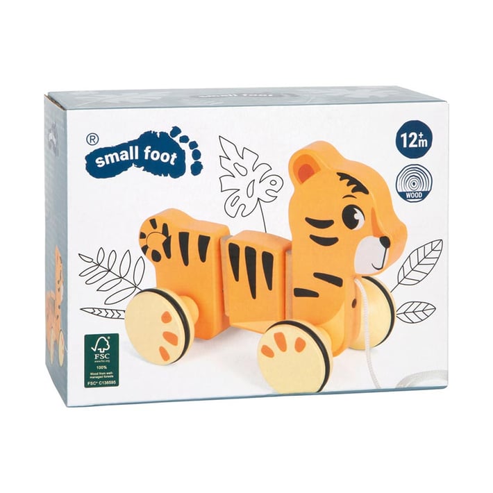 Small Foot Тигър Сафари, за дърпане, дървен