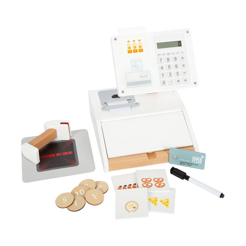 Small Foot Cash Register Fresh, with scanner, wooden, children’s