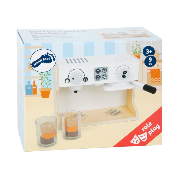 Small Foot Coffee Machine, wooden, 24 x 12 x 18 cm